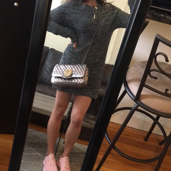 Sweater Dress with Side Zippers - Picture 5 of 8